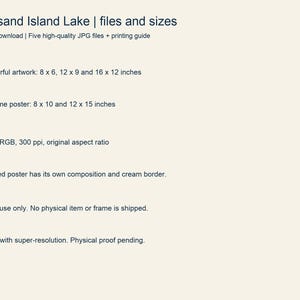 Thousand Island Lake files and print sizes in this set