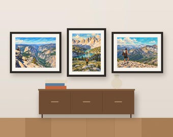 Pacific Crest Trail Hiker Prints, Sierra Nevada Scenes (Digital Download)