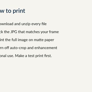 Printing guide for the set