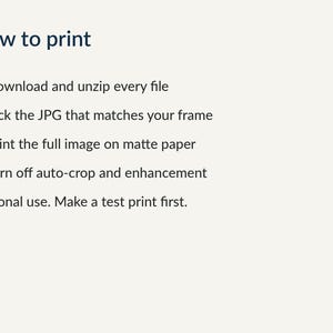 Printing guide for the set
