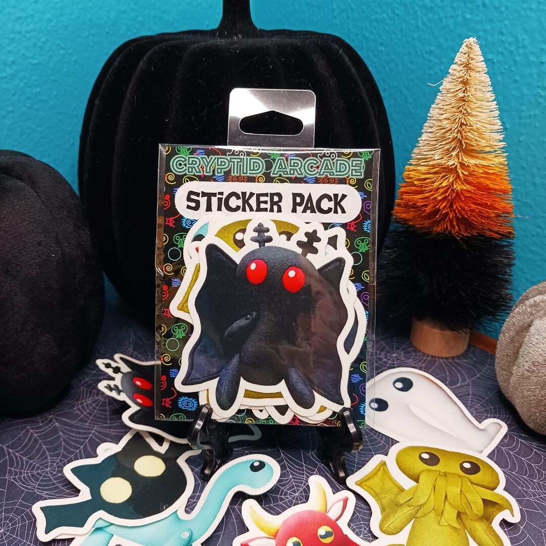 Pack of 6 Glossy Vinyl Cryptid Stickers - 3D - Etsy