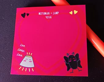 Mothman Lamp Love Notizblock