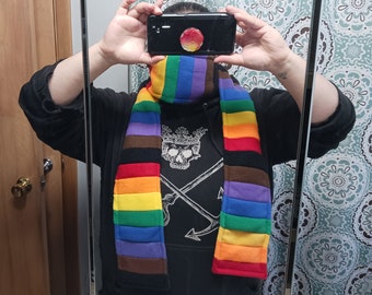 Striped Gay Pride Scarf