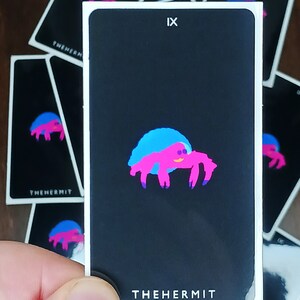 Hermit Tarot Card 3&quot; Vinyl Glossy Sticker