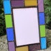 Stained Glass Frame for 4 x 6 Peacock colors P1
