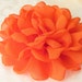 Orange Fabric Flower / Hair Flower / Orange Fabric Flower / Chiffon Flower FLW-06 NO CLIPS