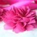 Fuchsia Chiffon Fabric Flower / 3.75 inches wide / FLW-14 NO CLIPS