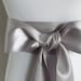 Silver Ribbon Sash / Double Face Sash Ribbon / DIY sash / Ribbon Sash / Silver