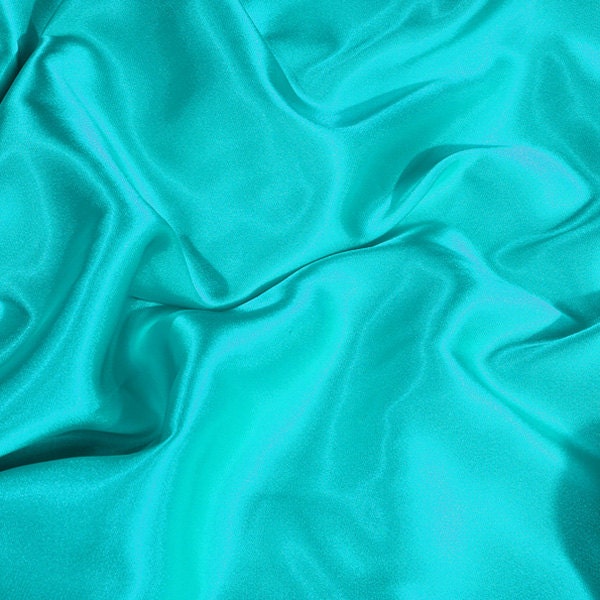 Turquoise Satin Fabric / 1yd x 60 in. / Turquoise