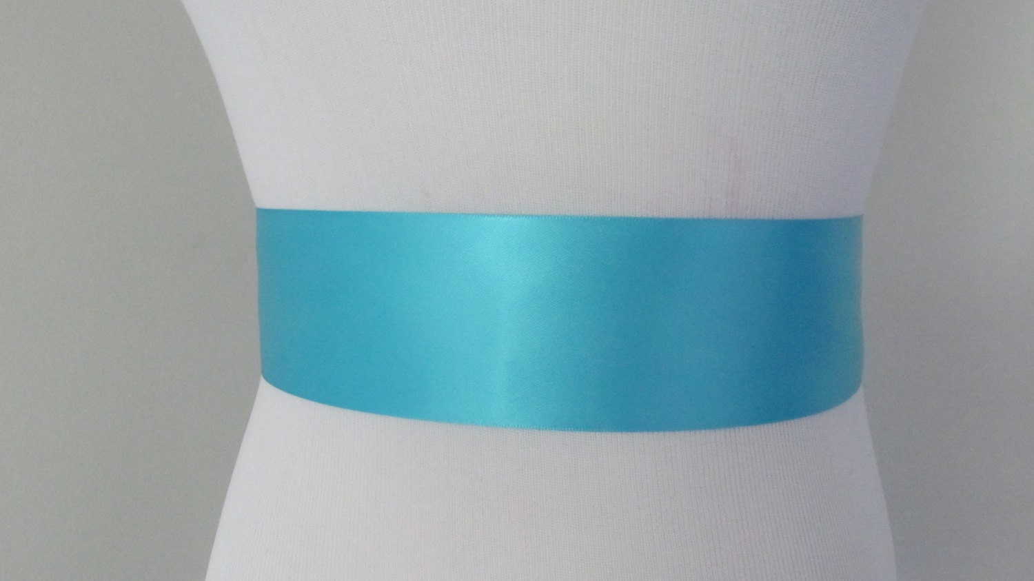 Turquoise Bridal Sash / Double Face Sash Ribbon / Ribbon Sash Etsy