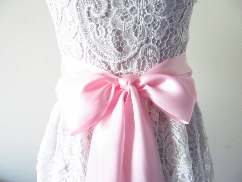 Ice Pink Bridal Sash / Double Face Sash Ribbon / Ribbon Sash / | Etsy