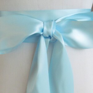 Light Blue Double Face Sash Ribbon / Ribbon Sash / 12 Ft Sash / 9 Ft ...