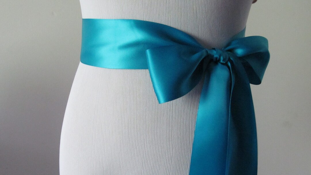 Dress Blue Bridal Sash / Double Face Sash Ribbon / Ribbon Sash / DIY ...