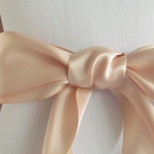 Blush Satin Ribbon Sash / Double face satin Sash / DIY Sash / 12ft sash / 9ft sash / 6ft sash image 3