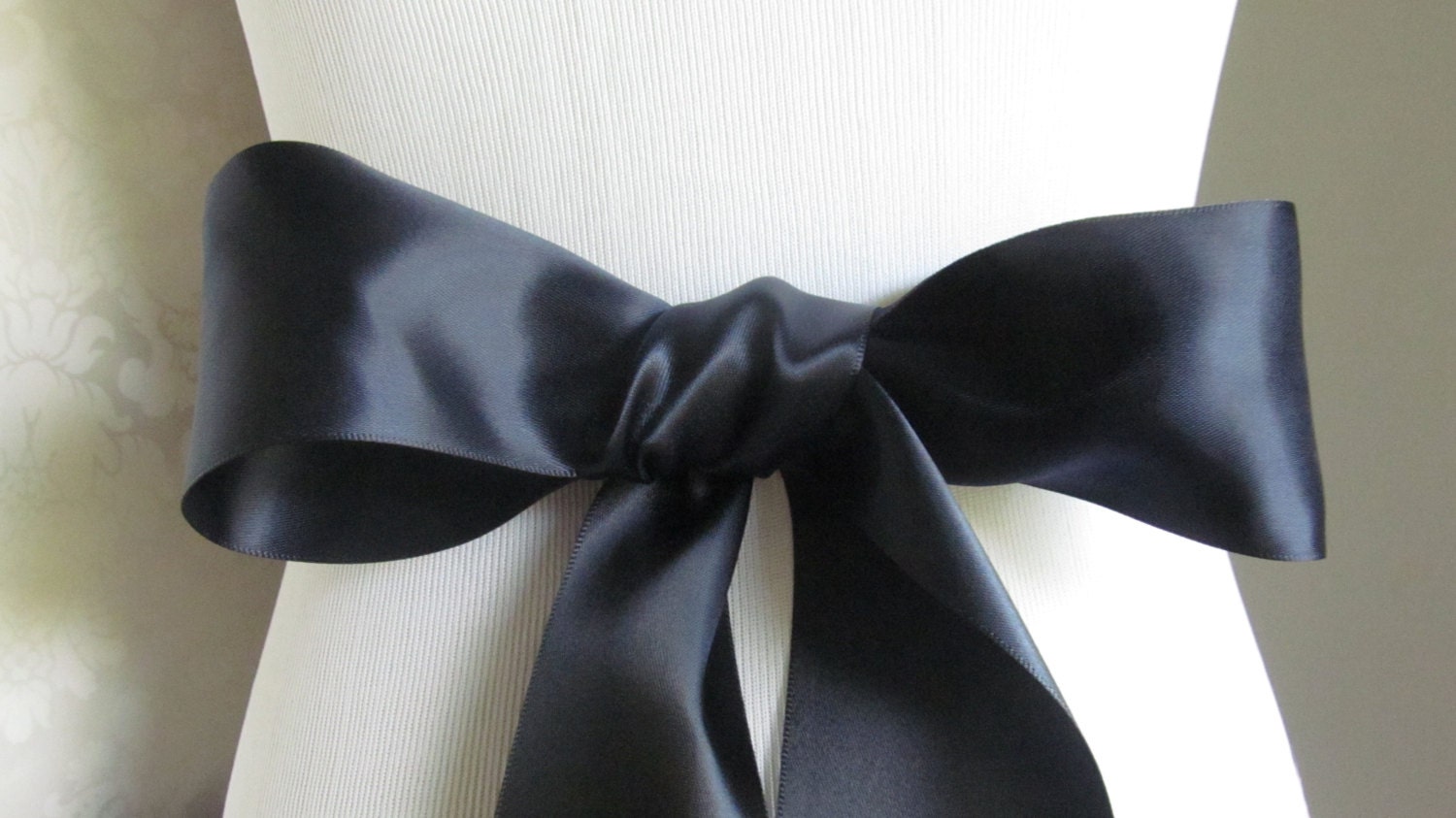 Ink Blue Satin Ribbon Sash / Double Face Satin Sash / DIY Sash / 12 Ft ...