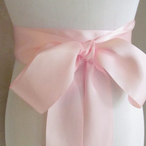 Light Pink Bridal Sash /  Double Face Sash Ribbon /  Ribbon Sash /  12FT SASH / 9ft sash / 6ft sash