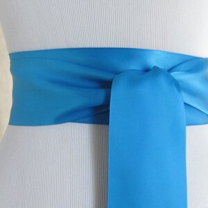 Aegean Blue Bridal Sash / Simple Ribbon Sash / Satin Sash / DIY Sash ...