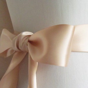 Blush Satin Ribbon Sash / Double face satin Sash / DIY Sash / 12ft sash / 9ft sash / 6ft sash image 2