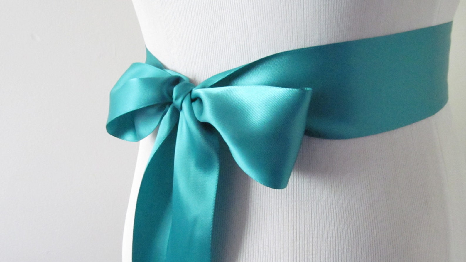Jade Bridal Sash / Double Face Sash Ribbon / Ribbon Sash / DIY Etsy