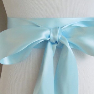 Light Blue Double Face Sash Ribbon / Ribbon Sash / 12 Ft Sash / 9 Ft ...