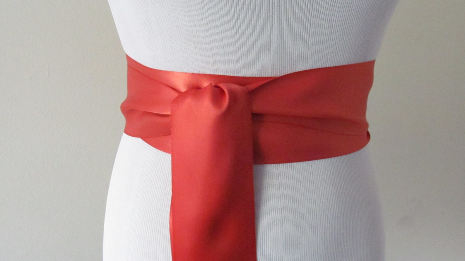 Mandarin Bridal Sash / Double Face Sash Ribbon / Ribbon Sash / Etsy