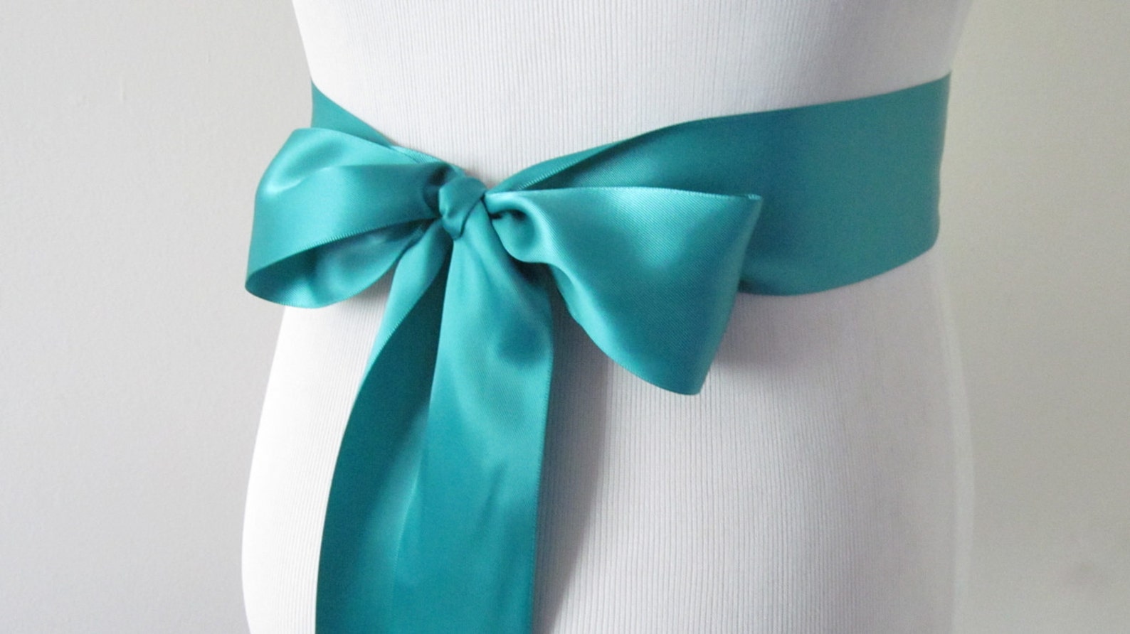 Jade Bridal Sash / Double Face Sash Ribbon / Ribbon Sash / DIY Etsy