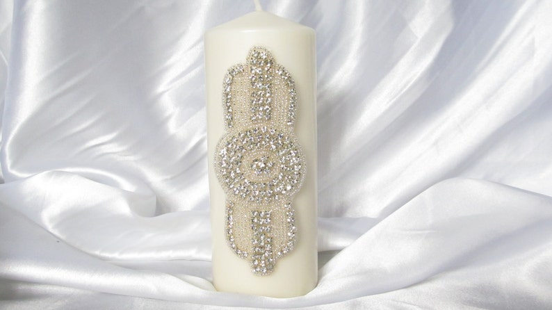 RA-15 Art Deco Rhinestone Beaded Bridal Applique for DIY Bridal sash Iron on