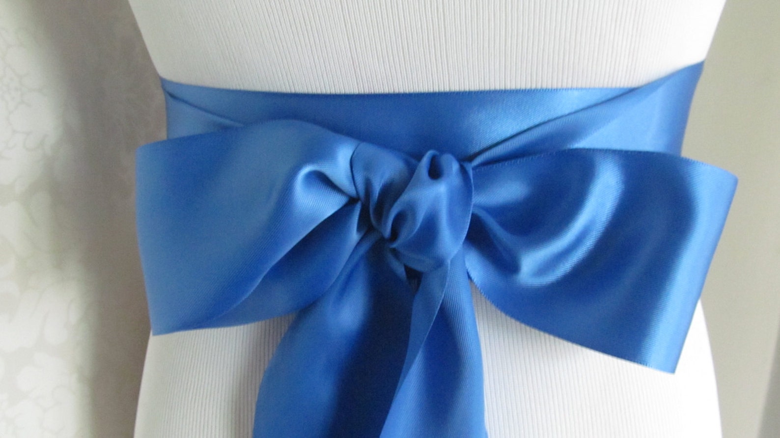 Royal Blue Bridal Sash / Double Face Sash Ribbon / Ribbon Sash Etsy