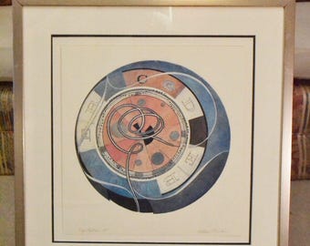 Vintage Arthur Thrall Lithograph Signed Fine Art Limited Ed. Framed, Key Systems