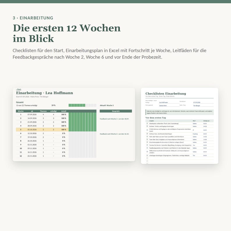 Conjunto de plantillas de Excel y Word para líderes de equipo | Planificador de vacaciones 2027, seguimiento del tiempo, evaluación de empleados, plan de incorporación imagen 7