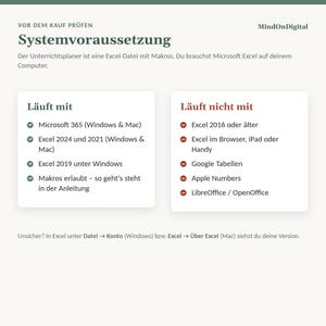 Excel-sjabloonset voor muziekdocenten en -begeleiders | Factuursjabloon § 19 UStG + Lesplanner | Windows & Mac afbeelding 7