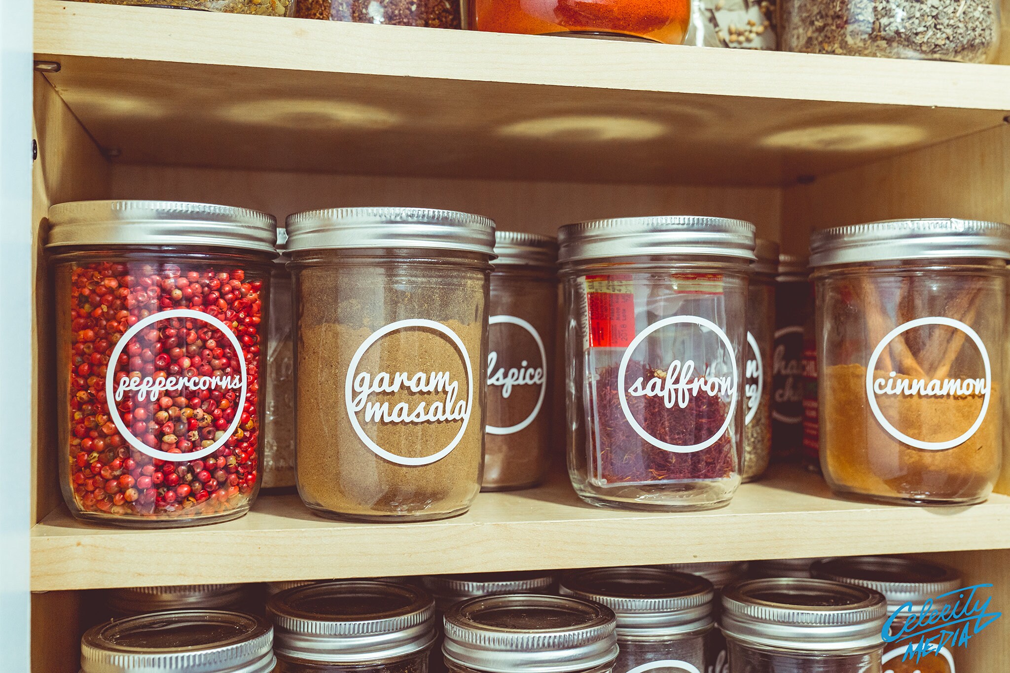 Cole and mason spice jar labels