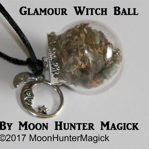 Glamour Charm Illusion Amulet Mini Witch Ball Witch Bottle Pagan Wicca Reiki image 1