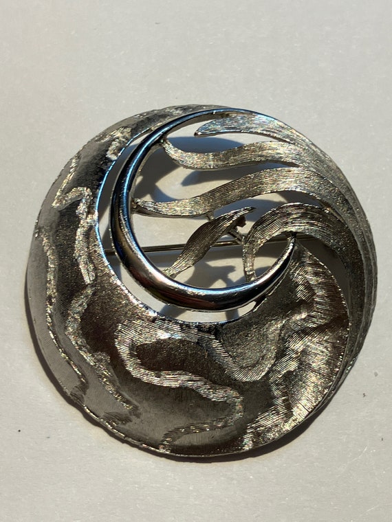Vintage Silver 1970s J.J. Jonette Jewelry Swirl P… - image 10