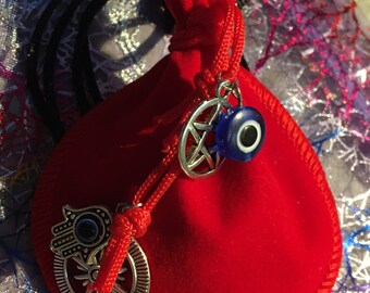 Safe Travels Protection Ritual Mojo Bag by Moon Hunter Mojo Hand Made Charm Bag Gris Gris Conjure