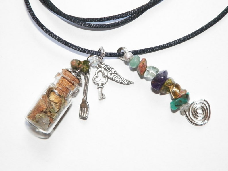 Weight Loss Charm Bottle Amulet Necklace Pagan Wicca Reiki Ritual image 7