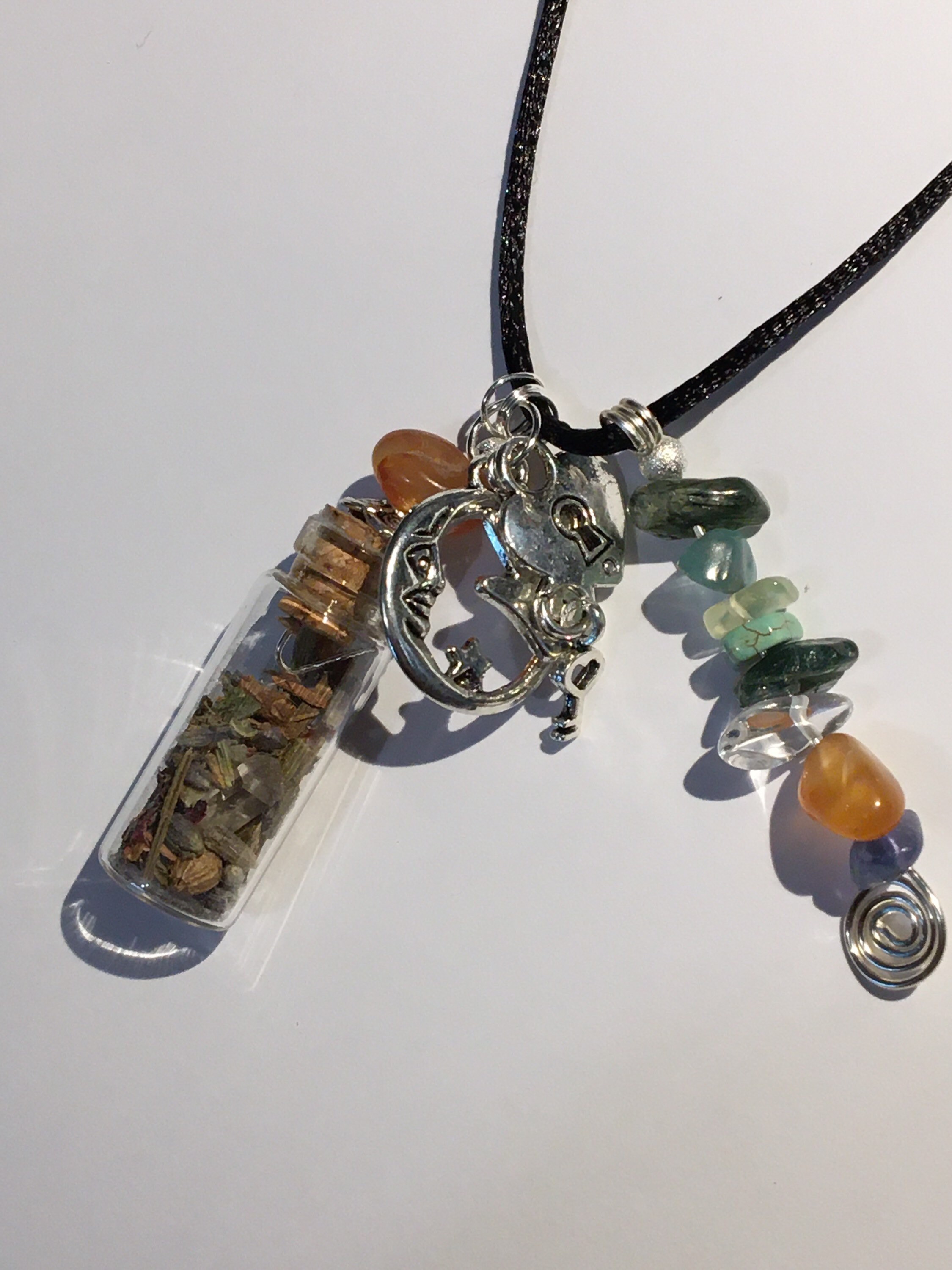 Healing Amulet Charm Bottle Necklace Healing Charm Talisman Etsy