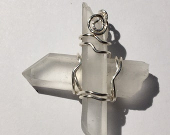 Cross of Protection Quartz Pendant