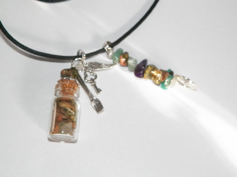 Weight Loss Charm Bottle Amulet Necklace Pagan Wicca Reiki Ritual image 3