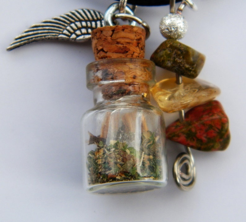 Weight Loss Charm Bottle Amulet Necklace Pagan Wicca Reiki Ritual image 4