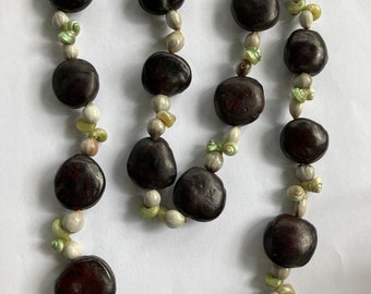 Vintage Hawaiian Macadamia Nut and Shell Necklace