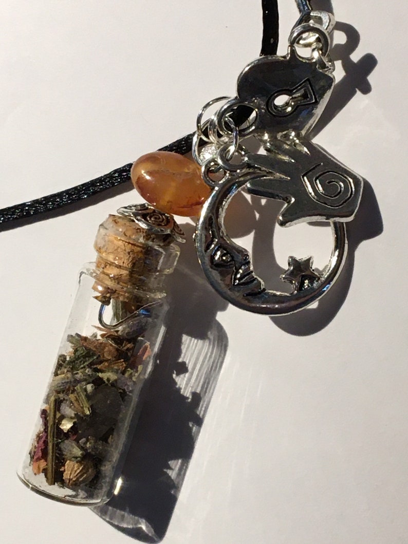 Healing Amulet Charm Bottle Necklace Healing Charm Talisman Etsy