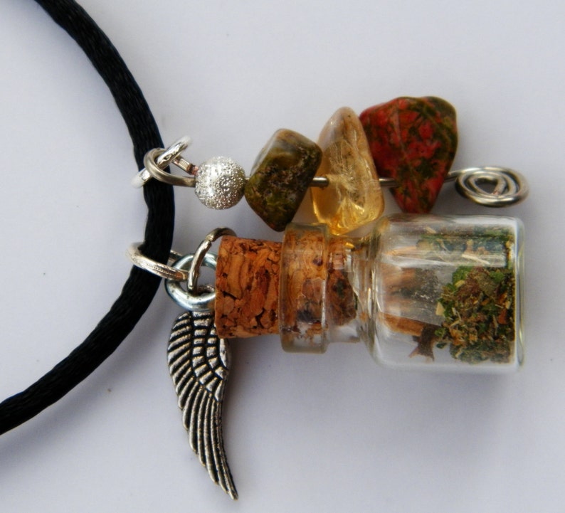 Weight Loss Charm Bottle Amulet Necklace Pagan Wicca Reiki Ritual image 5