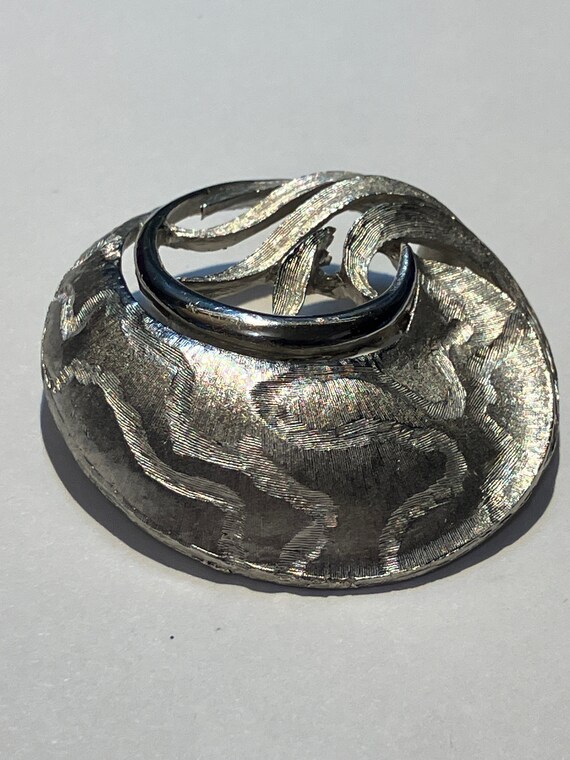 Vintage Silver 1970s J.J. Jonette Jewelry Swirl P… - image 9