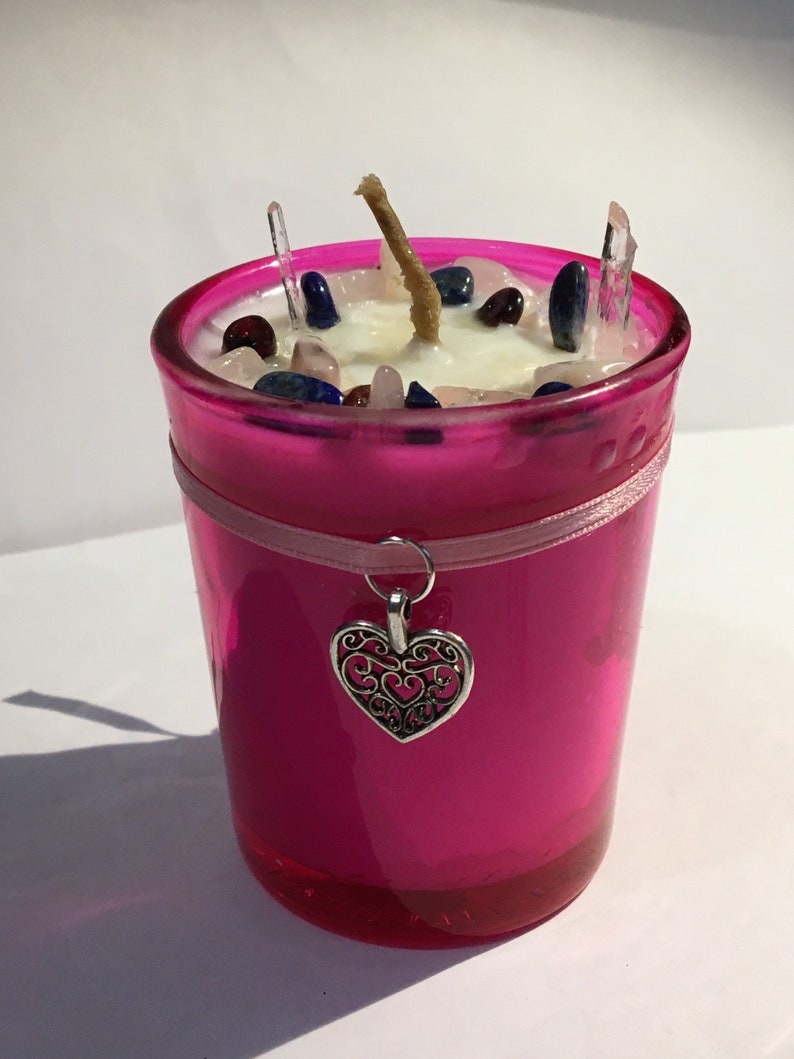 Love Soy Hand Made Votive Candle Attract Love Strengthen Love Ritual Candle image 4