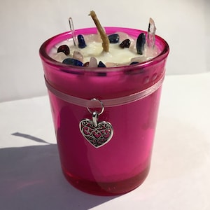 Love Soy Hand Made Votive Candle Attract Love Strengthen Love Ritual Candle Pink