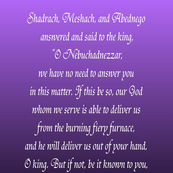 Shadrach Meshach and Abednego - Etsy