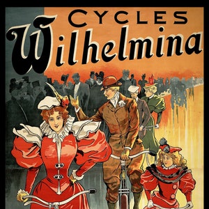 Dutch Wilhemina Bicycle Advertising Art Print - Digitally Remastered Fine Art Print / Poster