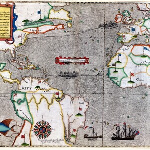 16. Jahrhundert antike MAP der bekannten Welt DIGITAL DOWNLOAD sehr früh und schön digital remastered Karte