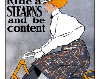 1896 Stearns Bicycles - Digitally Remastered Fine Art Print / Poster Digital Download